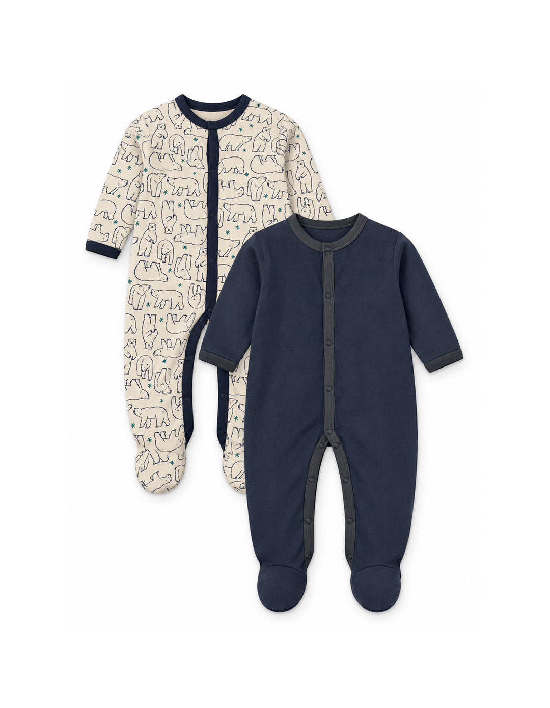 Baby 2 Pieces Sleep Suit Polar Bear Navy at Zubaidas
