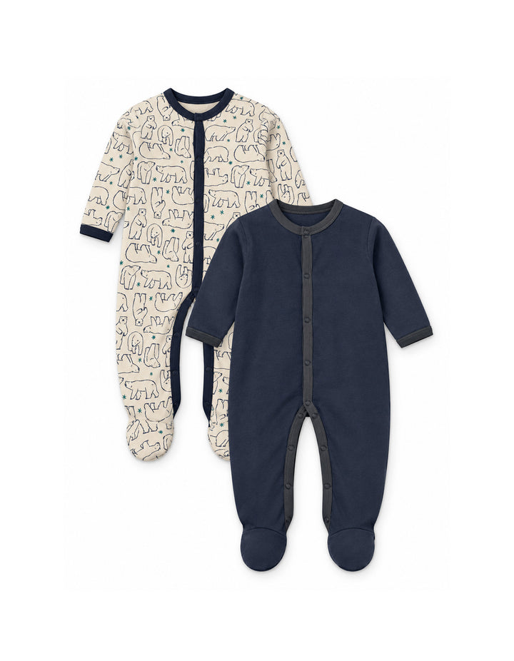 Baby 2 Pieces Sleep Suit Polar Bear Navy at Zubaidas