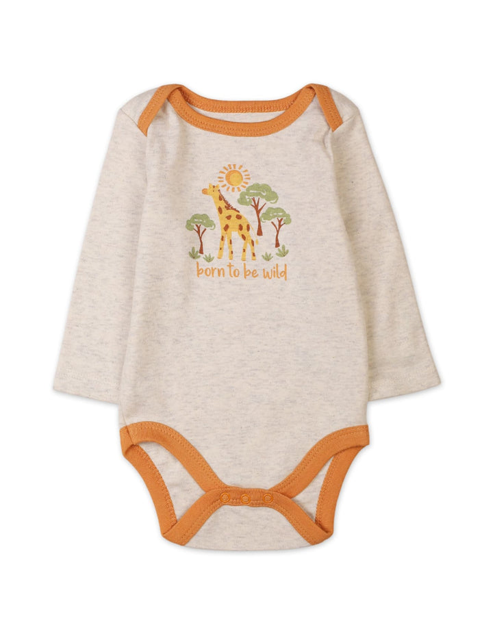 Baby 3 Piece Winter Bodysuit Sets in Safari Beige Bambies at Zubaidas Pakistan