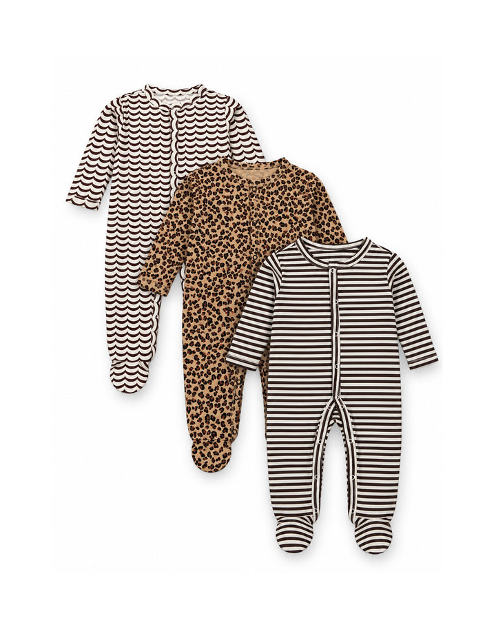 Baby 3 Pieces Sleep Suit Printed Pattern at Zubaidas