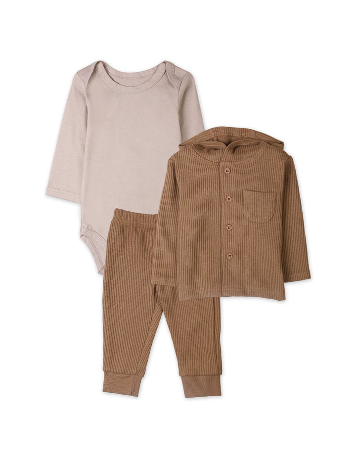 Baby 3 Pieces Winter Clothing Bambies Brown and Beige at Zubaidas