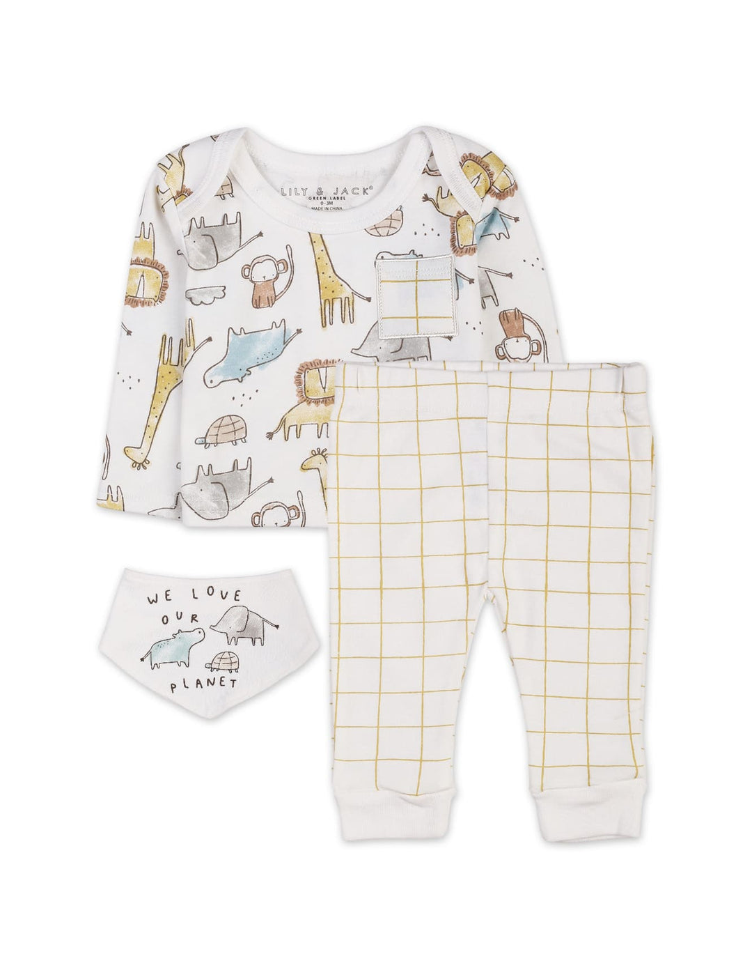 Baby 3 Pieces Winter Suit Sets Bambies Safari White at Zubaidas