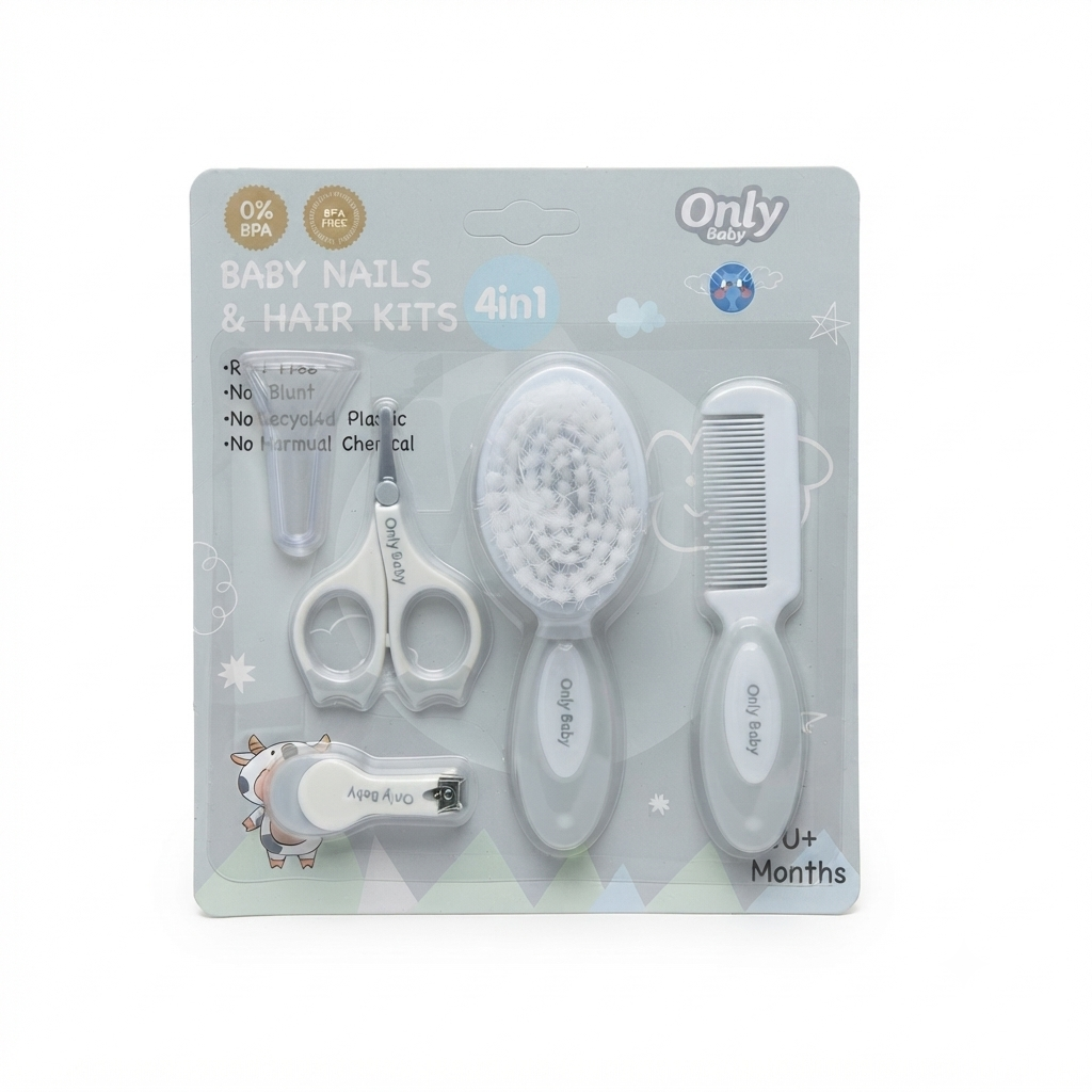 Baby 4 Pieces Grooming Kit Grey at Zubaidas Official Pakistan