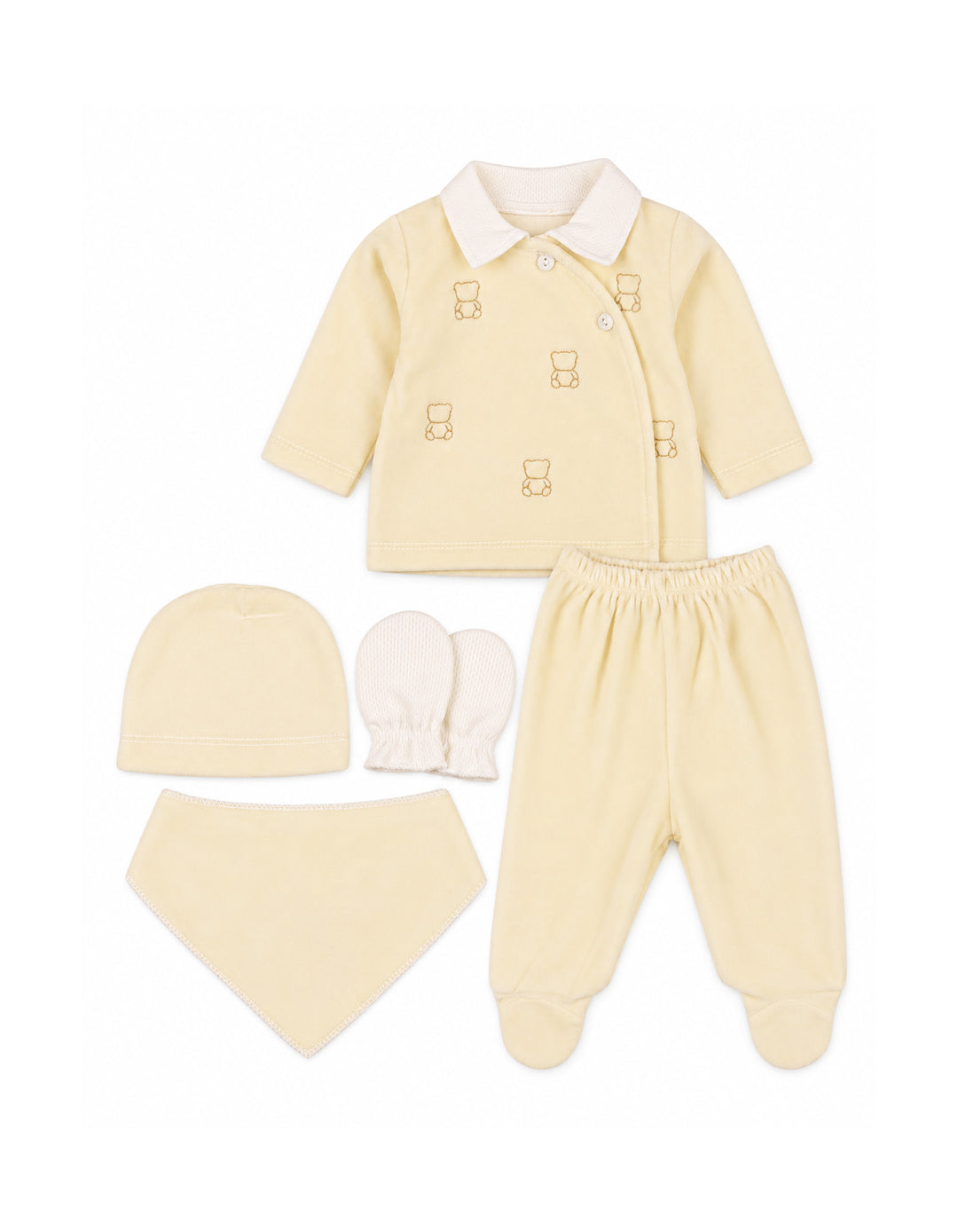 Baby 5 Pcs Clothing Gift Set Beige at Zubaidas