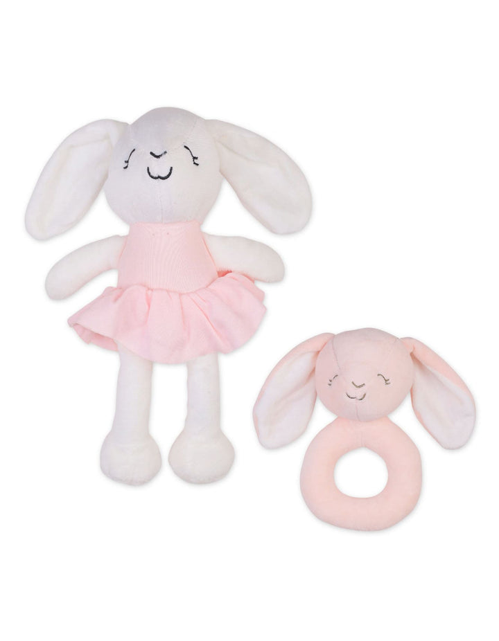 Baby Girl Blanket Plush Rattle Toy Bambies Bunny at Zubaidas