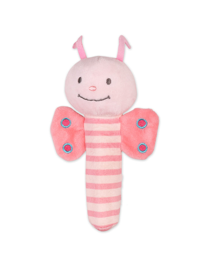 Baby Girl Plush Rattle Toy Butterfly Pink at Zubaidas
