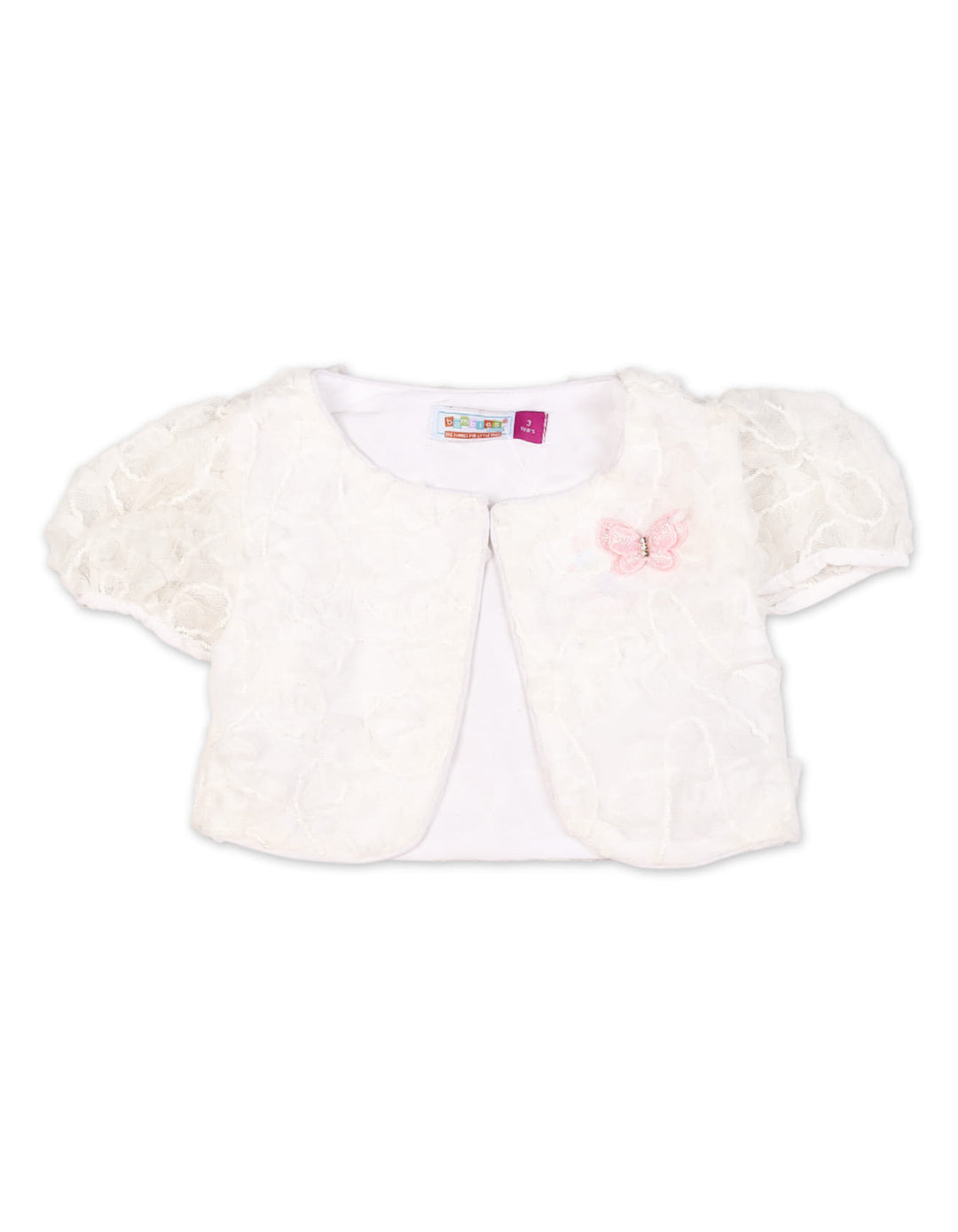Baby and Girls Summer Crop Top Bambies Butterfly Lace at Zubaidas