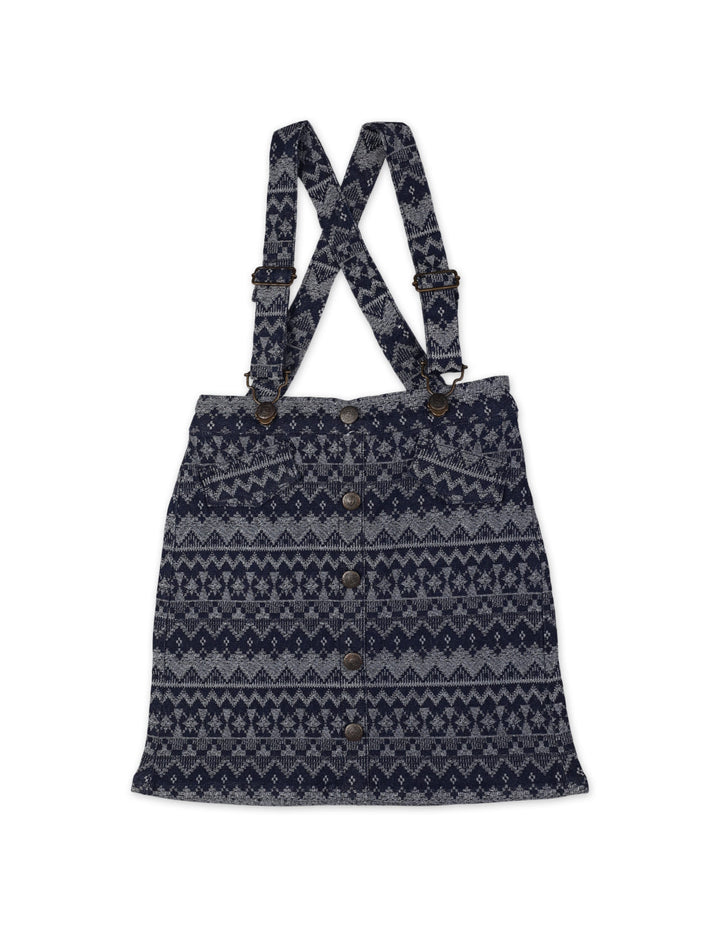 Baby and Kids Girl Summer Dungaree Dress Bambies Geometric Print at Zubaidas