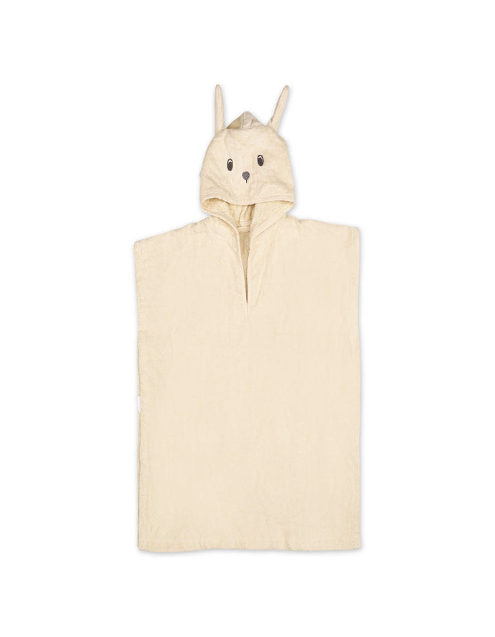 Baby and Kids Hooded Bath Towel Poncho Bunny Off White at Zubaidas