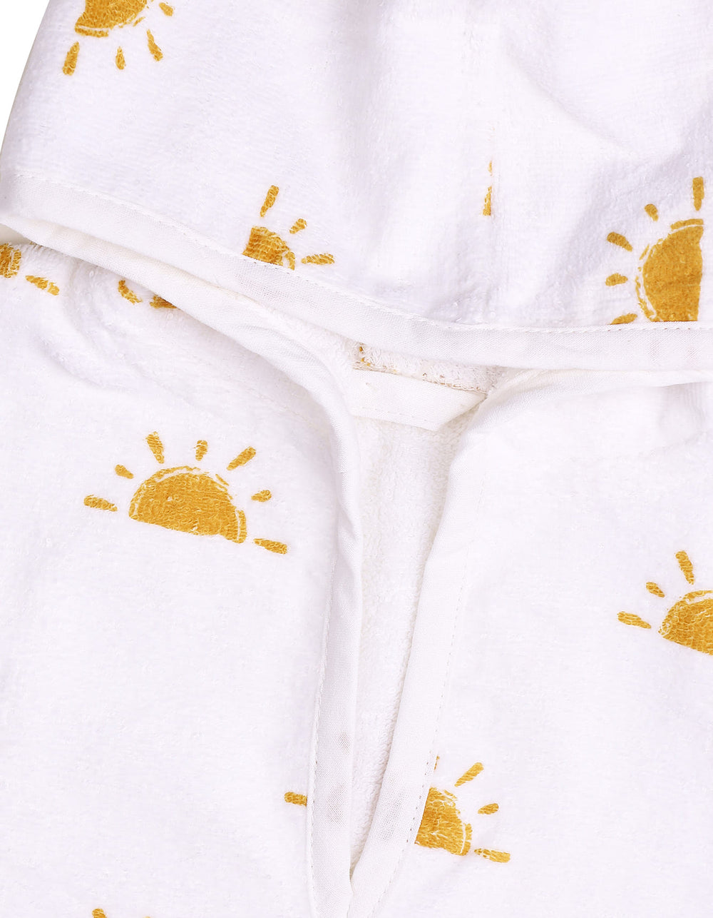 Baby and Kids Hooded Bath Towel Poncho Sun White at Zubaidas Official Pakistan