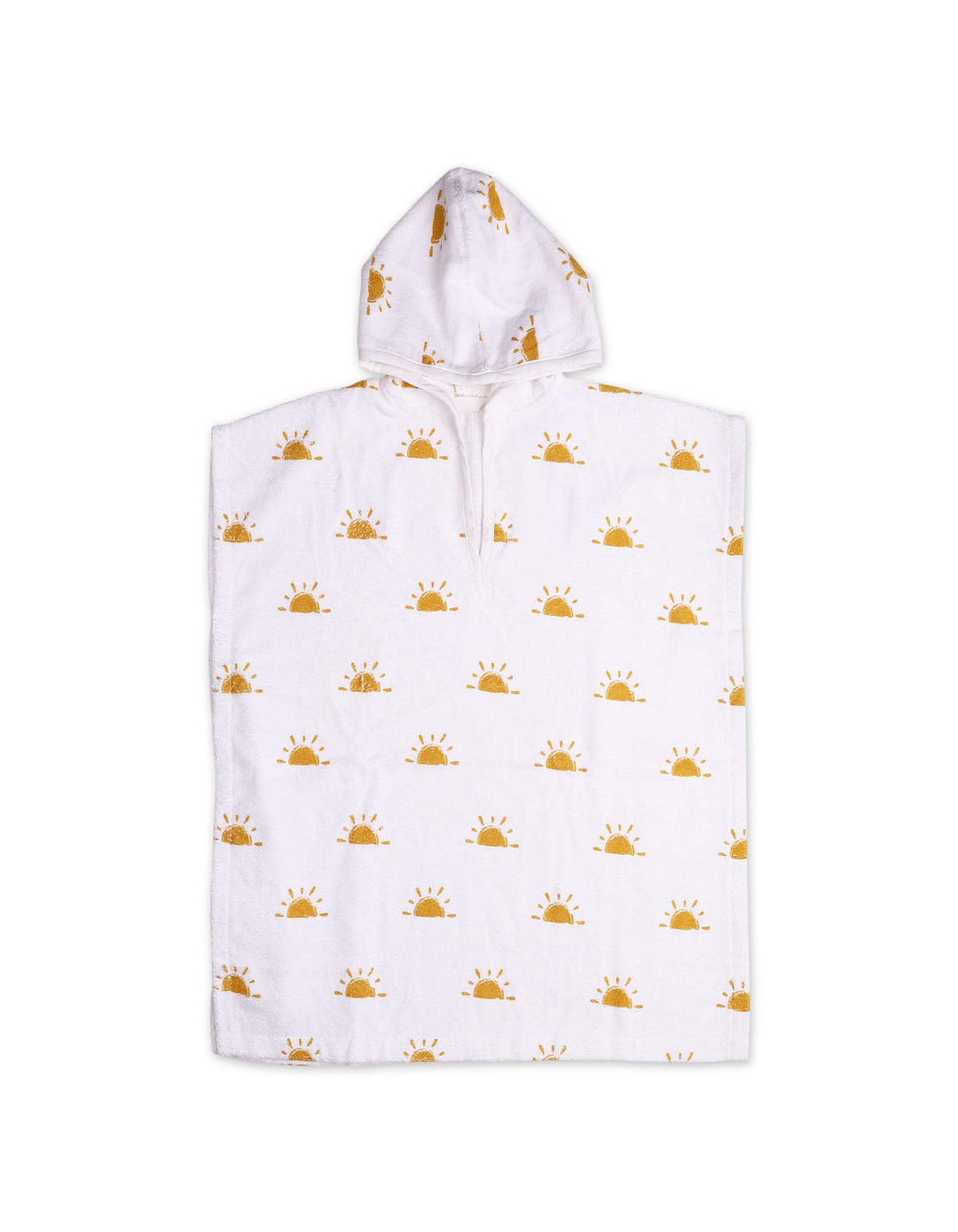 Baby and Kids Hooded Bath Towel Poncho Sun White at Zubaidas 
