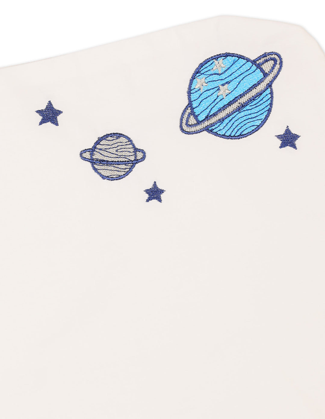 Baby and Kids Pillow Case Embroidered Planets Blue Outer Space at Zubaidas Official Pakistan