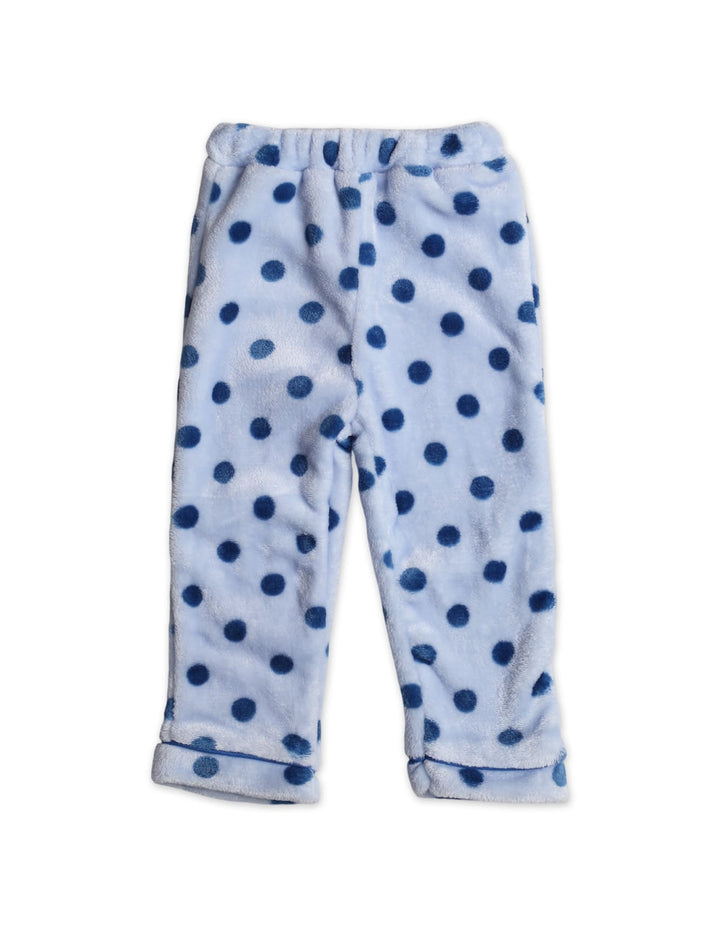 Baby and Kids Winter Night Suits Bambies Dots Light Blue at Zubaidas Official Pakistan