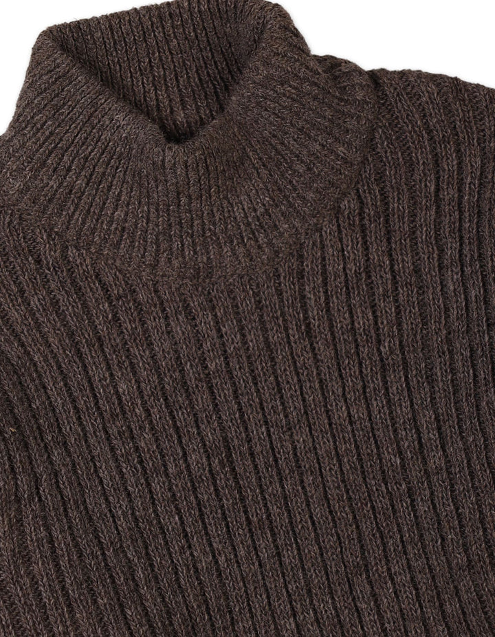 Baby and Kids Winter Pullover Sweaters in Dark Grey Bambies Turtleneck Style at Zubaidas Offical