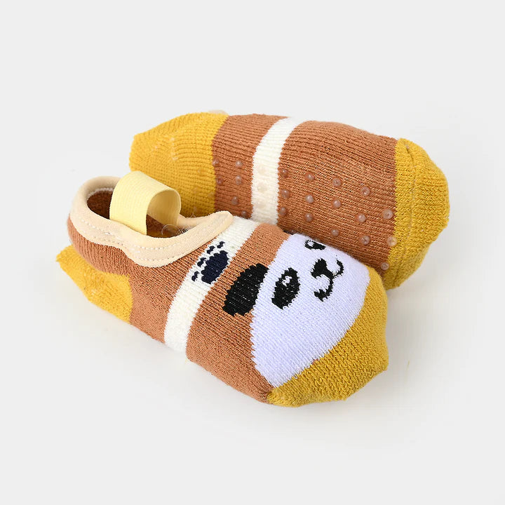 Baby Anti-Slip Knee Pads and Grip Socks Set Mustard Panda at Zubaidas Official Pakistan