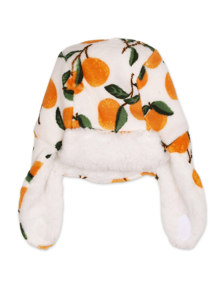 Baby Aviator Hat Fruits White and Orange at Zubaidas