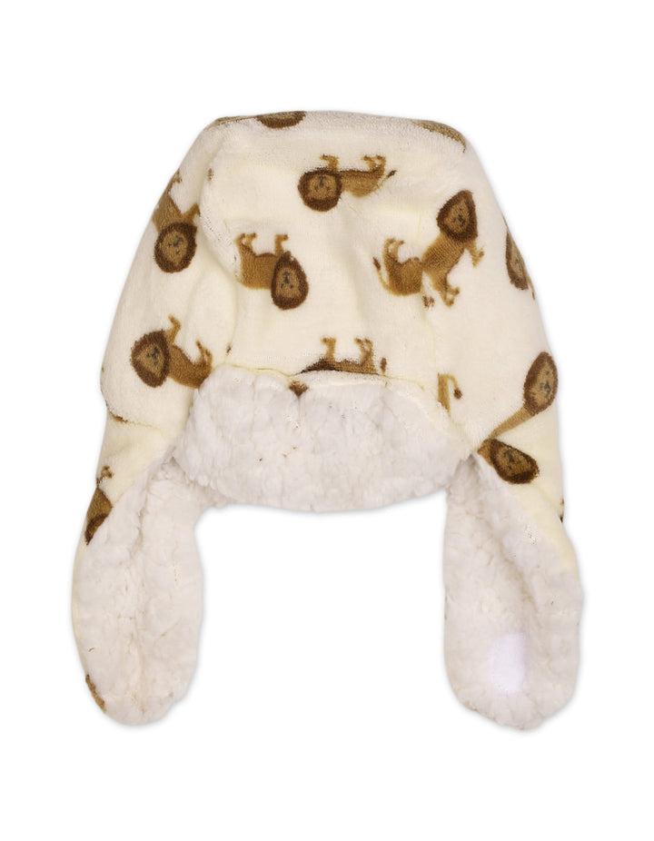 Baby Aviator Hat Lion White and Brown at Zubaidas
