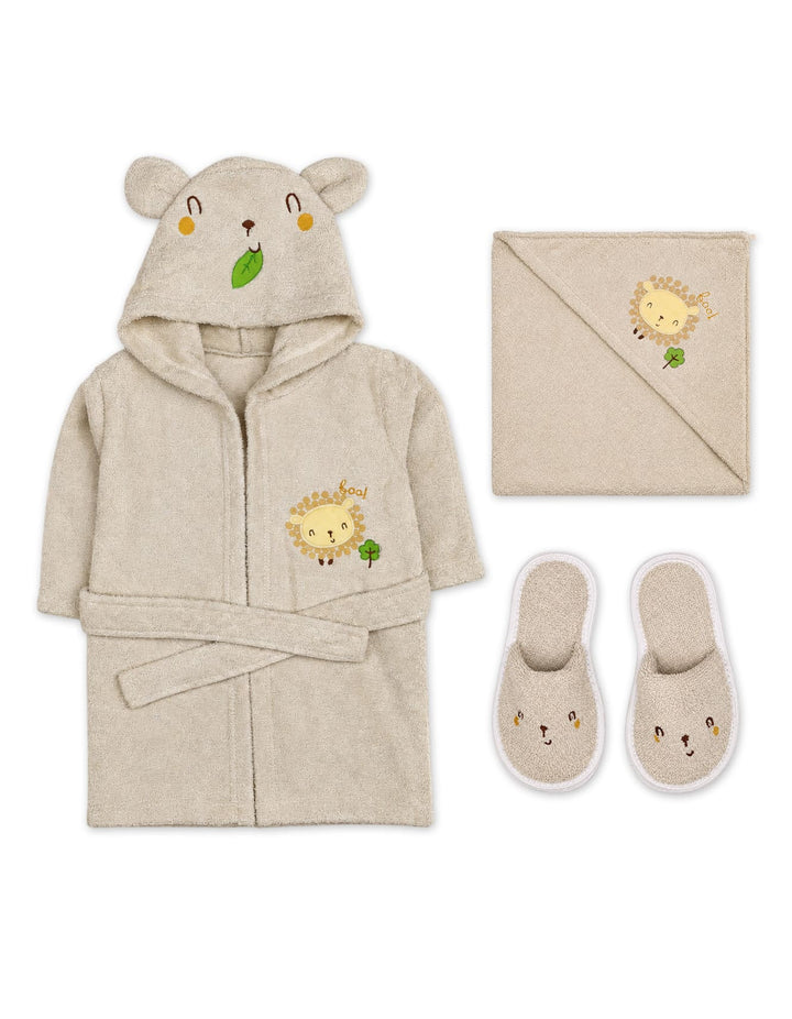 Baby Bath Towel Gift Set 4 Pcs Beige at Zubaidas