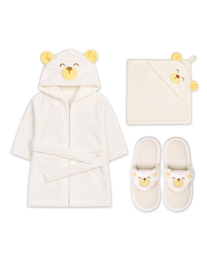 Baby Bath Towel Gift Set 4 Pcs Off White at Zubaidas