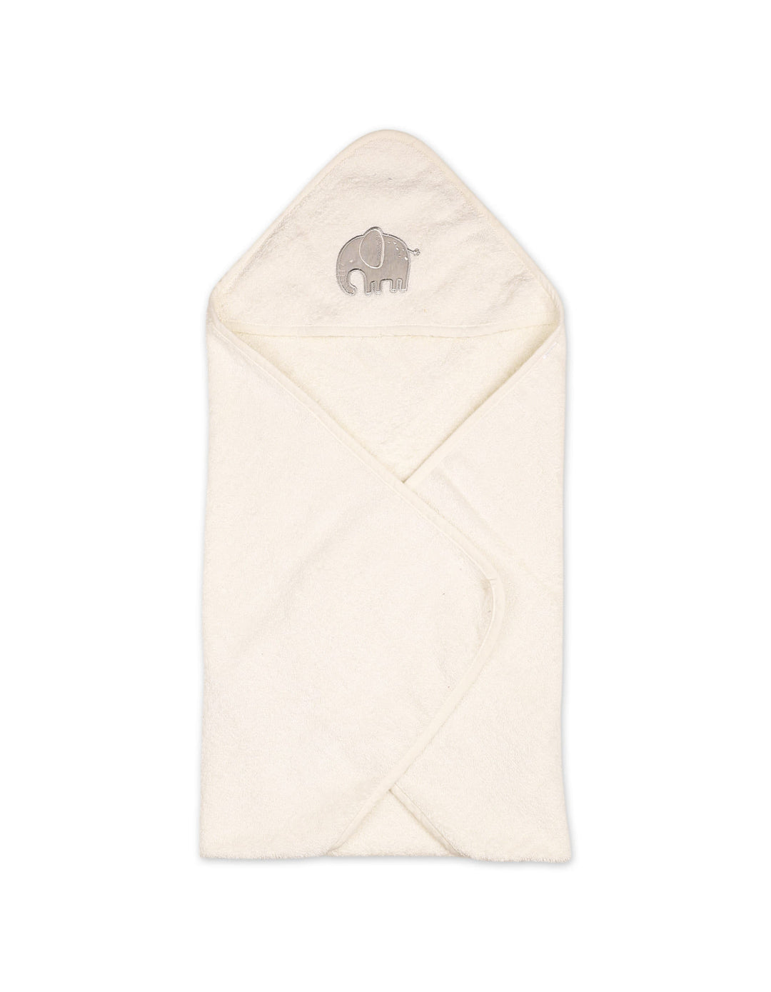 Baby Bath Towel Hooded Bambies Elephant White at Zubaidas