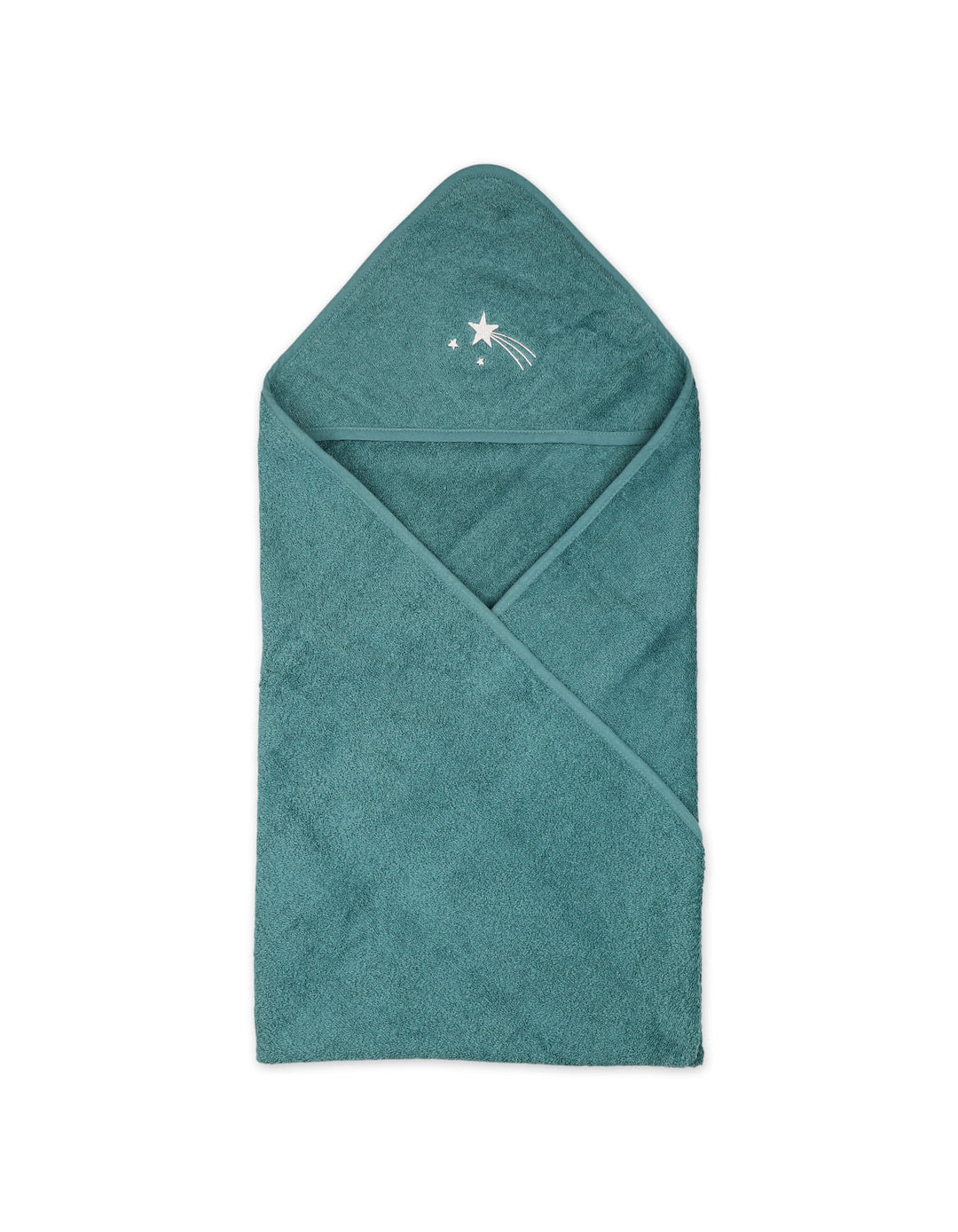 Baby Bath Towel Hooded Bambies Shooting Star Teal at Zubaidas