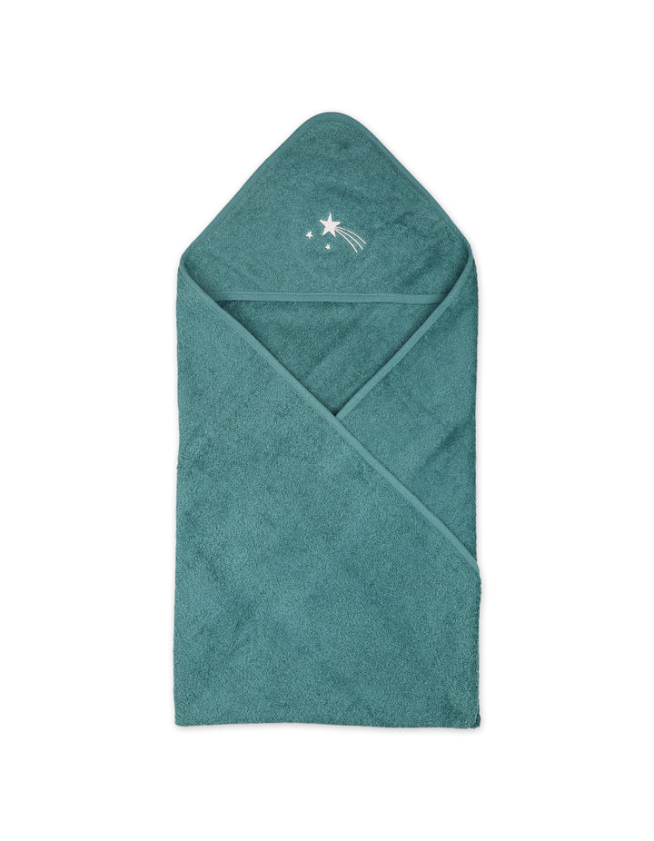 Baby Bath Towel Hooded Bambies Shooting Star Teal at Zubaidas