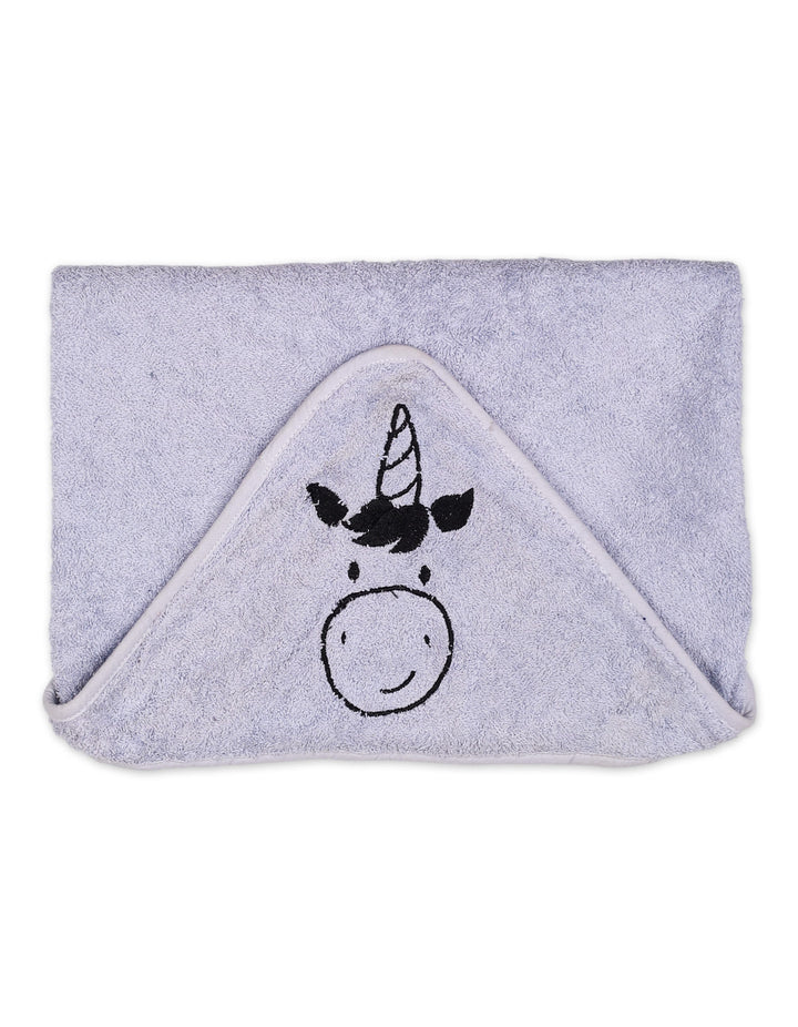Baby Bath Towel Hooded Bambies Unicorn Light Grey at Zubaidas Online Pakistan