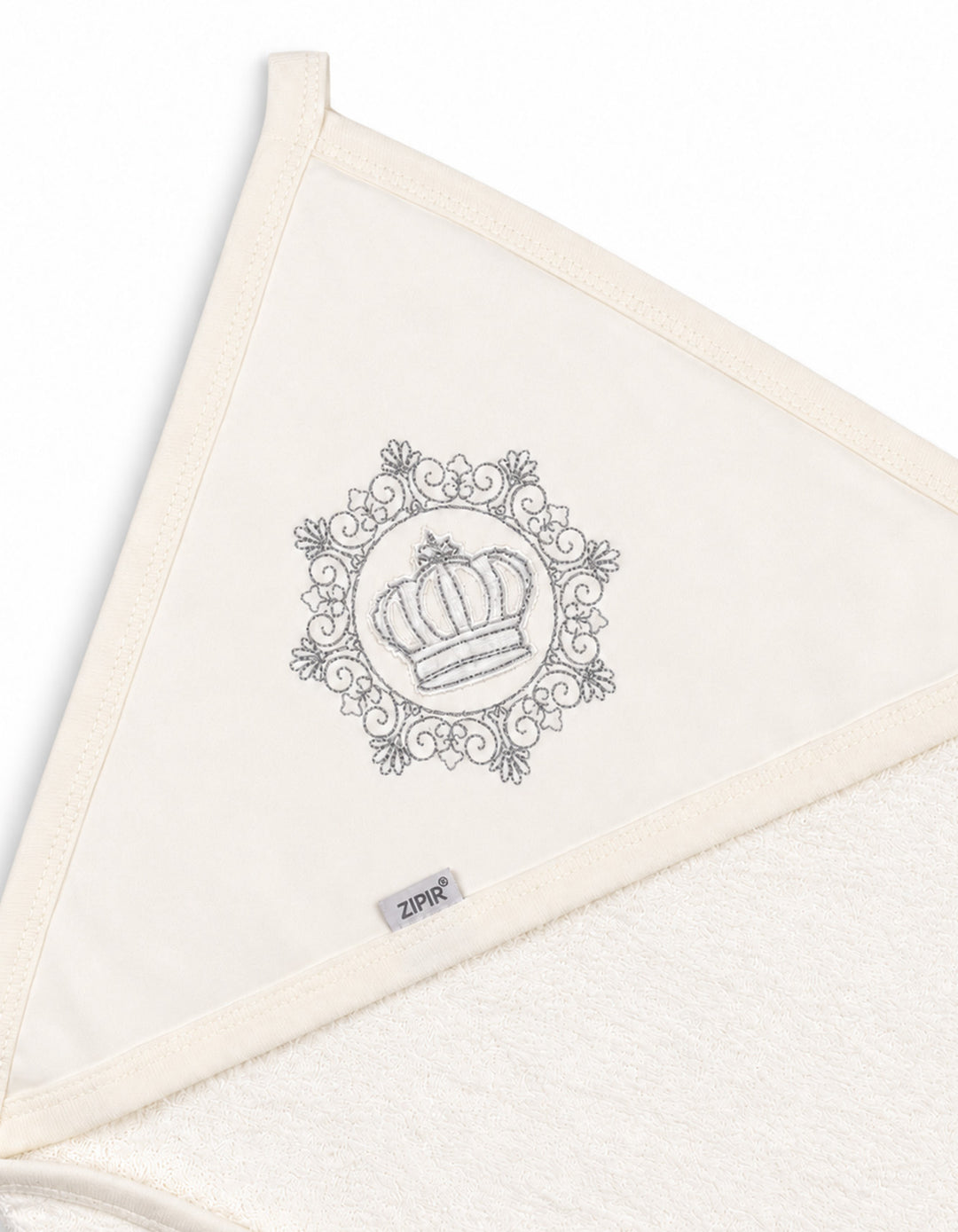 Baby Bath Towel Hooded Crown Off White at Zubaidas Official Pakistan