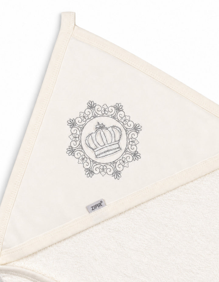 Baby Bath Towel Hooded Crown Off White at Zubaidas Official Pakistan