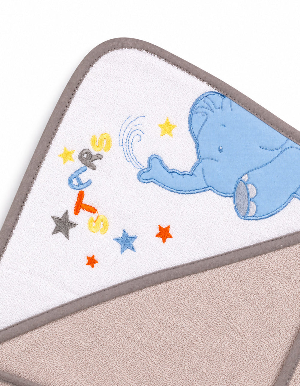 Baby Bath Towel Hooded Elephant Stars Grey at Zubaidas Official Pakistan