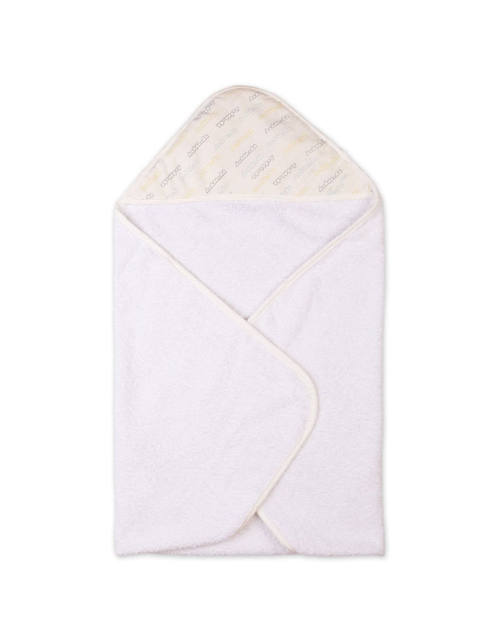 Baby Bath Towels Bambies Crown Hood White at Zubaidas