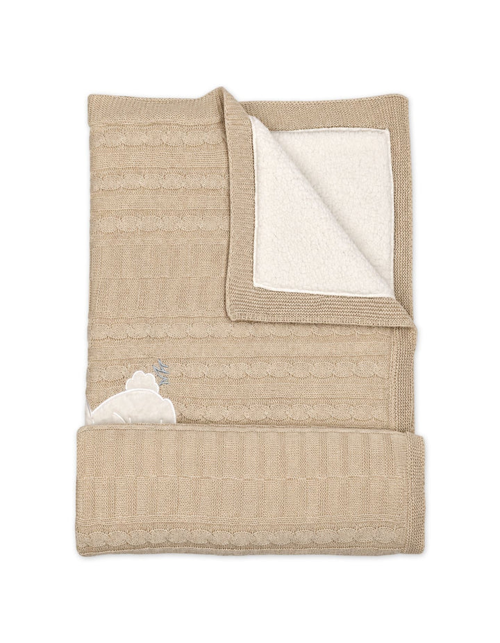 Baby Blanket Cute Bunny Applique Beige at Zubaidas
