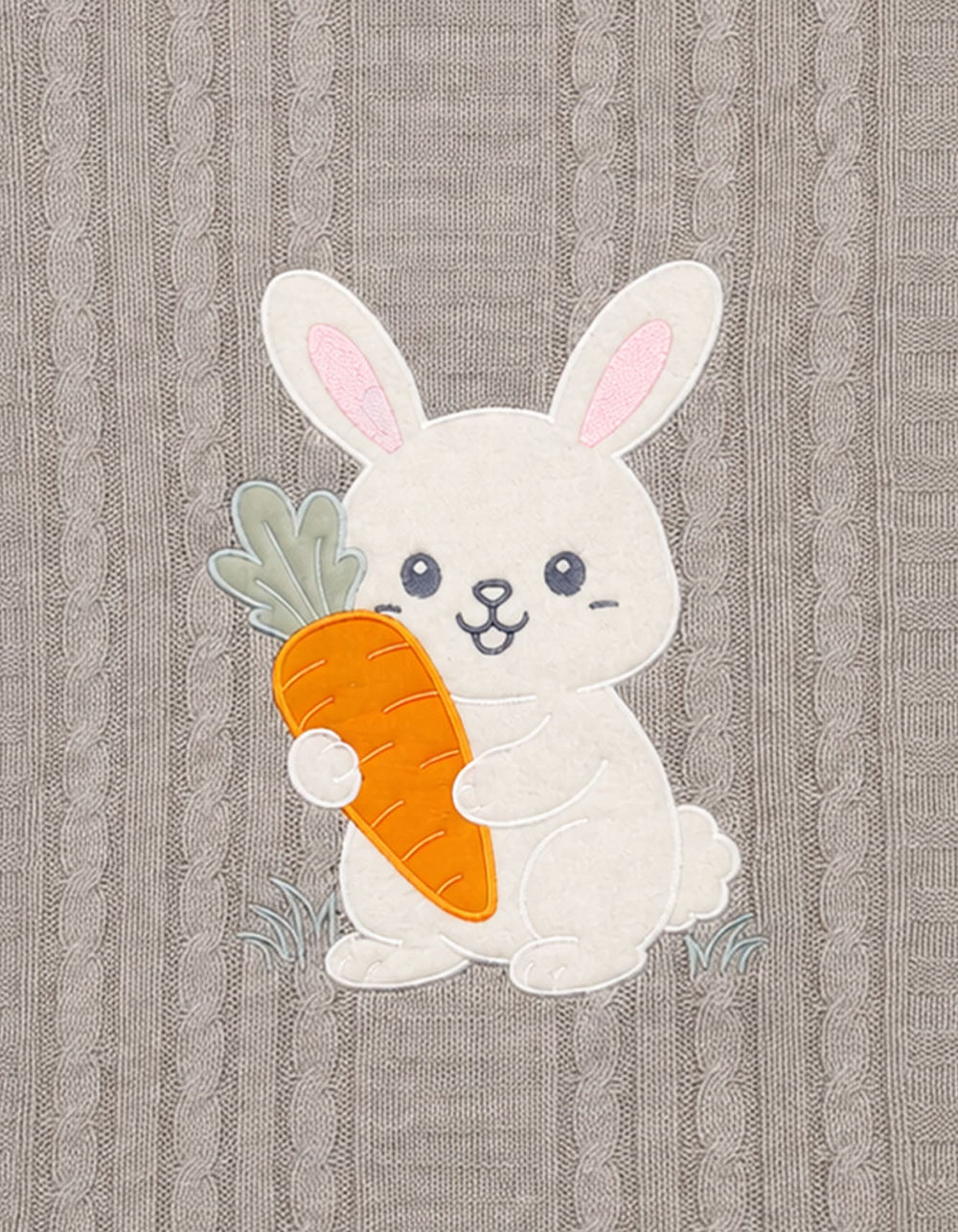 Baby Blanket Cute Bunny Applique Grey at Zubaidas Official Pakistan