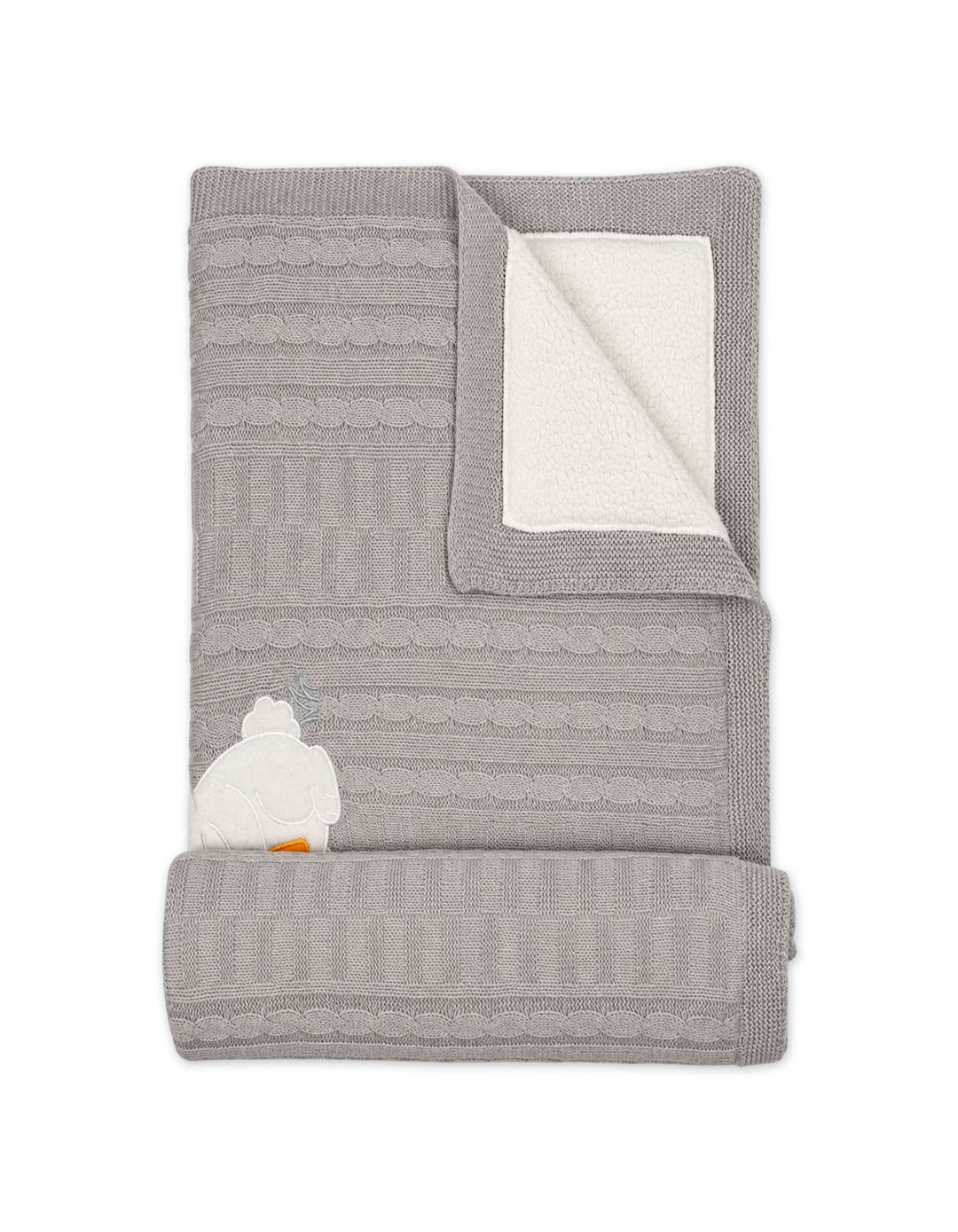 Baby Blanket Cute Bunny Applique Grey at Zubaidas