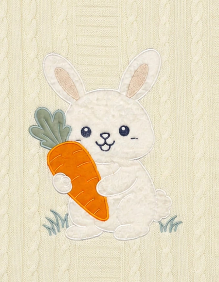 Baby Blanket Cute Bunny Applique Off White at Zubaidas Official Pakistan