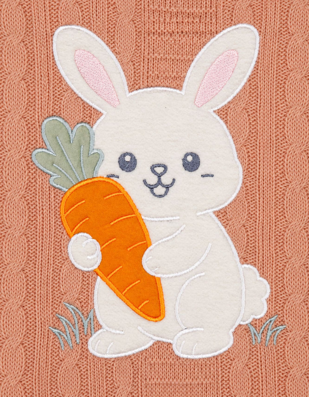 Baby Blanket Cute Bunny Applique Peach at Zubaidas Pakistan