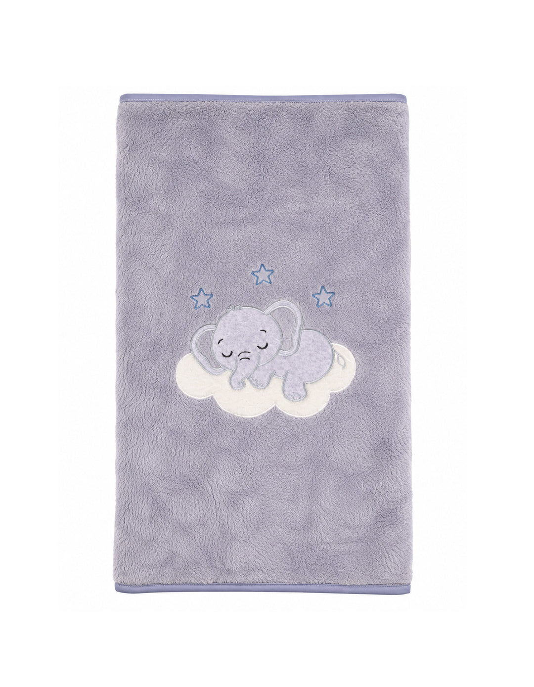 Baby Blanket Sleepy Elephant and Stars Grey at Zubaidas