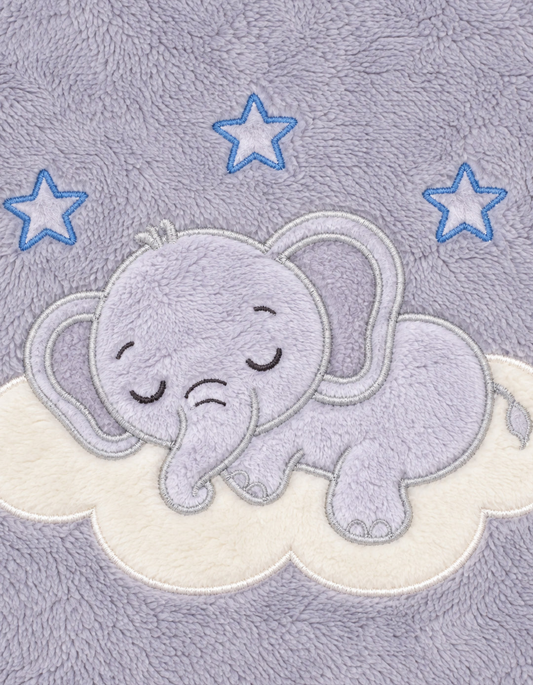 Baby Blanket Sleepy Elephant and Stars Grey at Zubaidas Online Pakistan