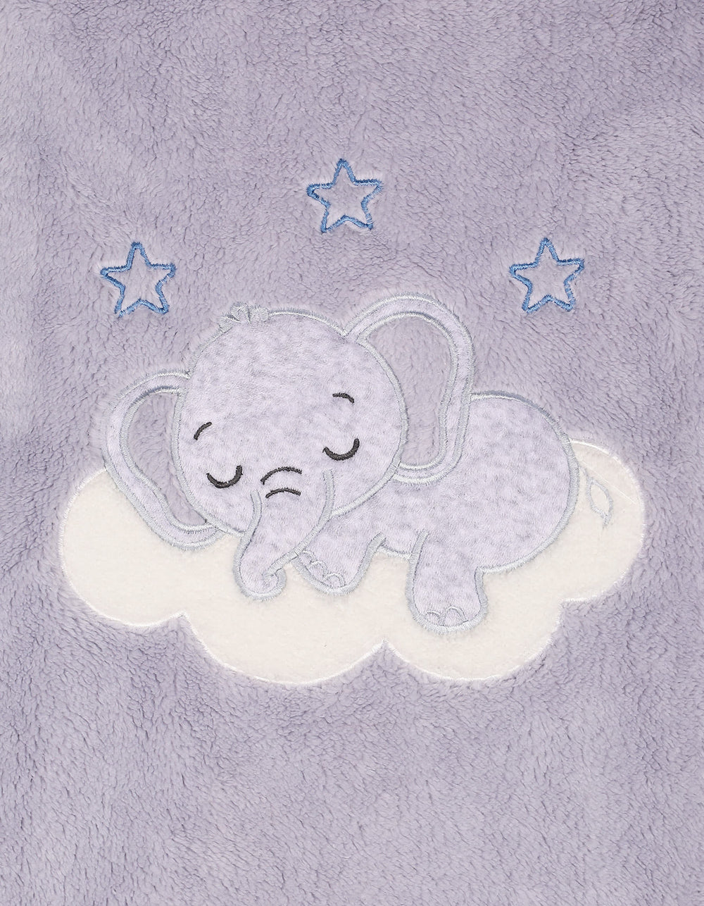 Baby Blanket Sleepy Elephant and Stars Grey at Zubaidas Official Pakistan