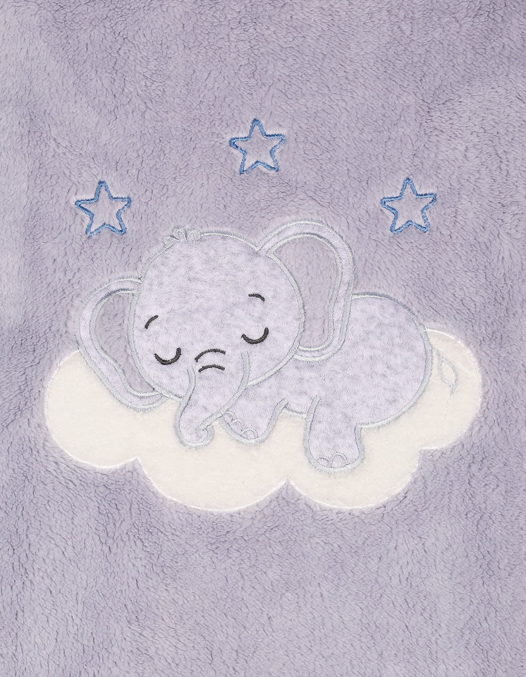 Baby Blanket Sleepy Elephant and Stars Grey at Zubaidas Official Pakistan