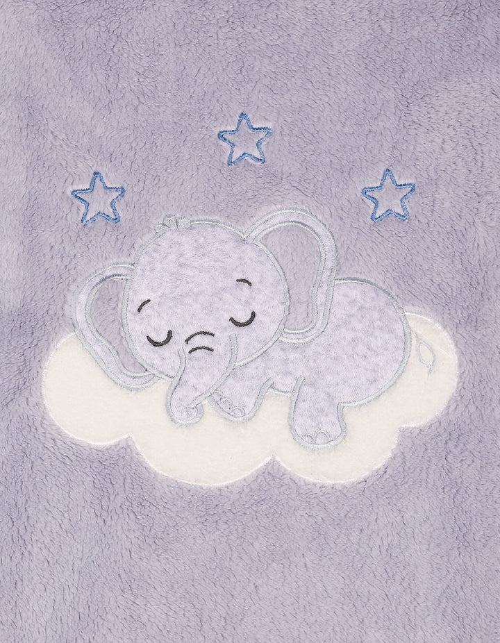 Baby Blanket Sleepy Elephant and Stars Grey at Zubaidas Official Pakistan