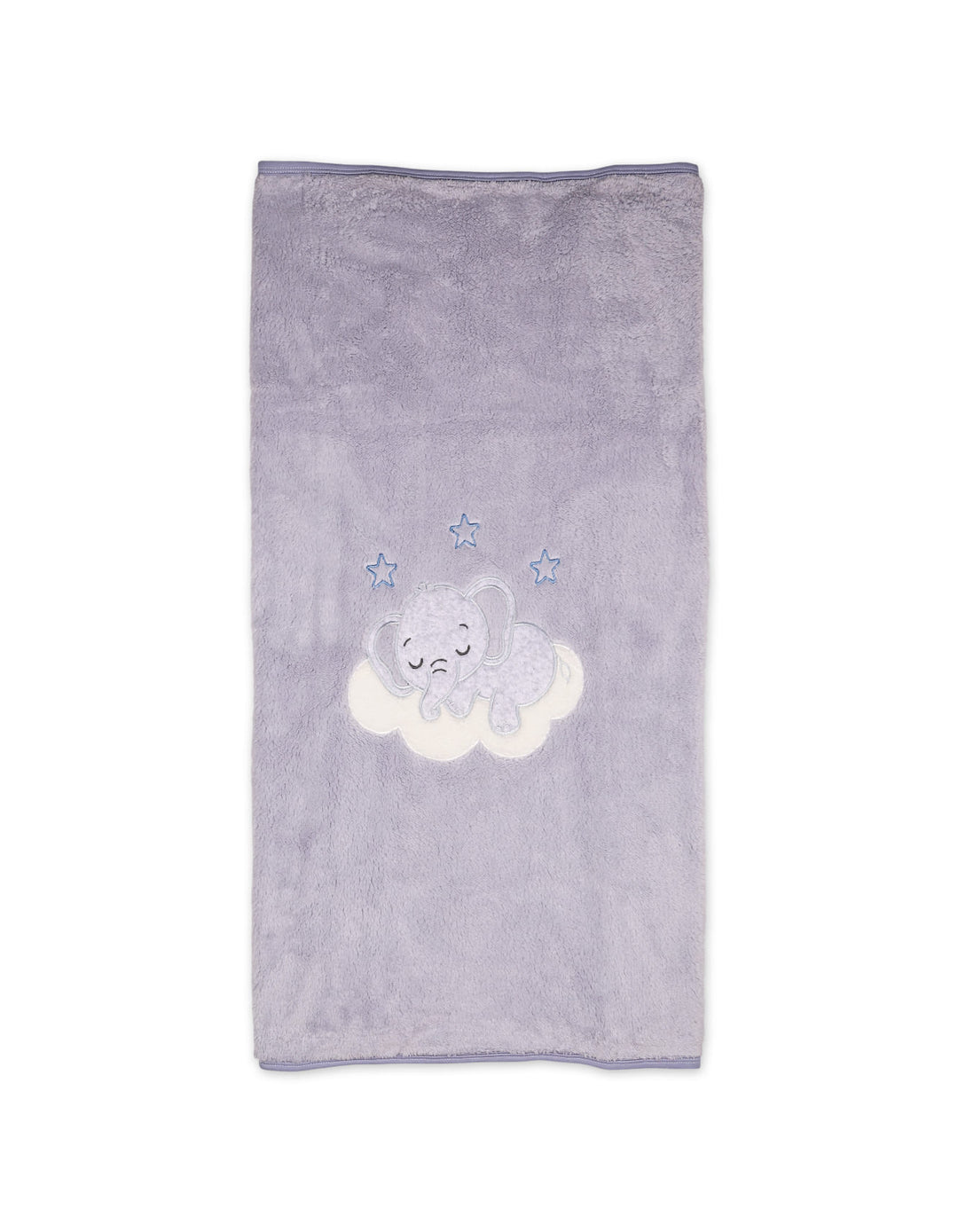 Baby Blanket Sleepy Elephant and Stars Grey at Zubaidas