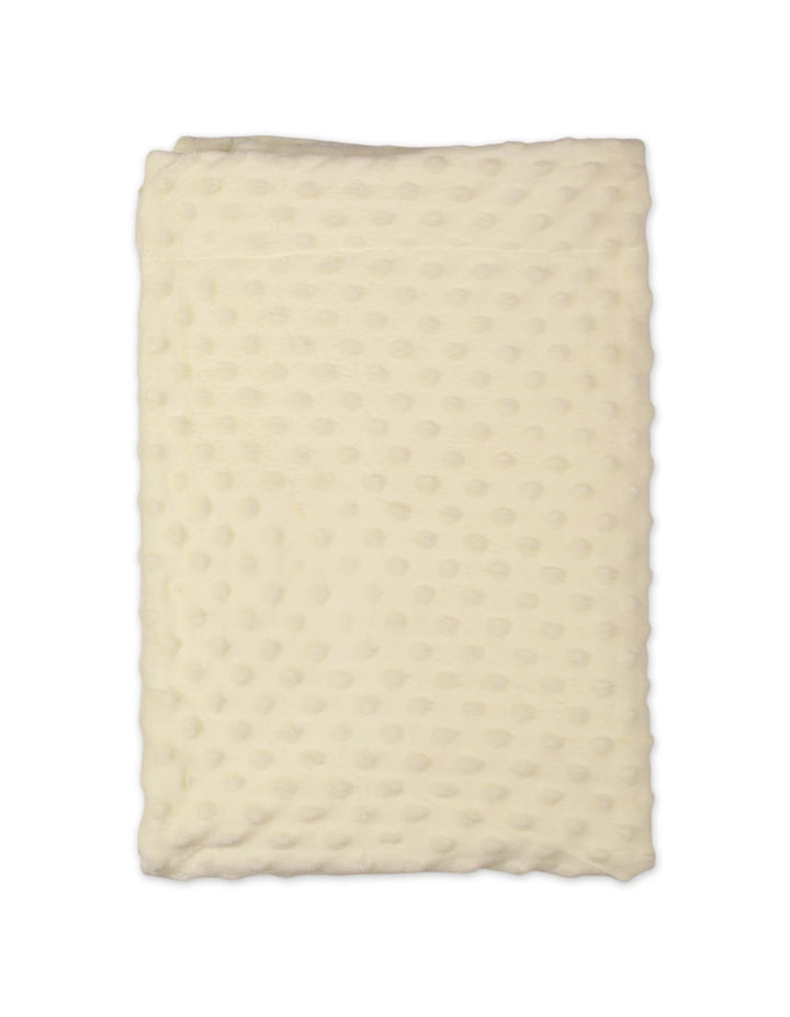 Baby Blankets Bambies Minky Dotted Cream at Zubaidas