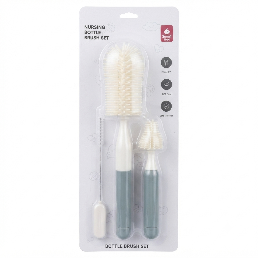 Baby Bottle and Nipple Cleaning Set Green at Zubaidas