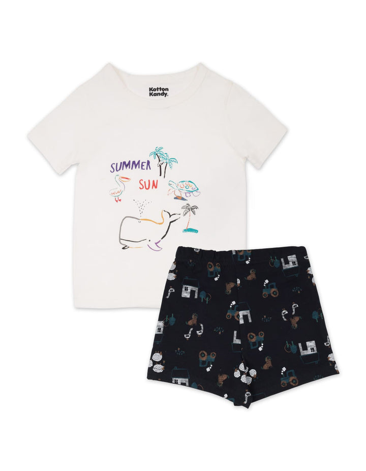 Baby Boy 2 Pcs Summer Outfit Summer Sun at Zubaidas