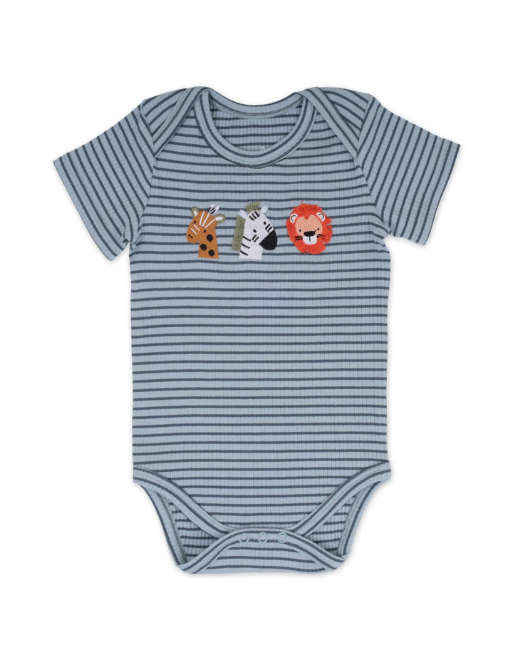 Baby Boy 2 Pcs Summer Suit Set Safari Stripes at Zubaidas Official Pakistan