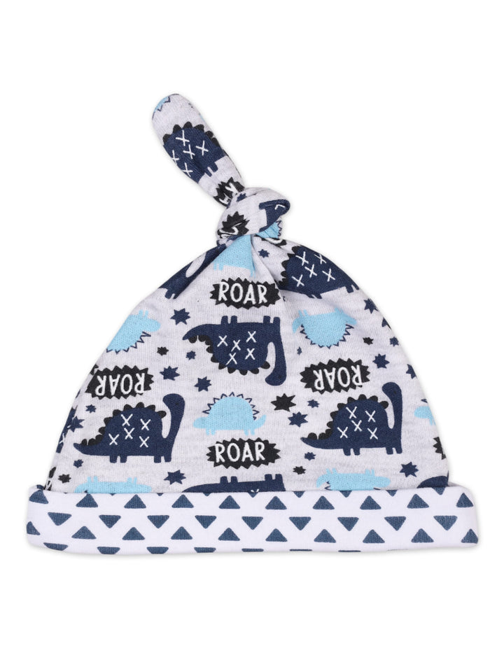 Baby Boy 3 Pcs Cap Bib and Socks Set Dino Print Navy at Zubaidas Online Pakistan