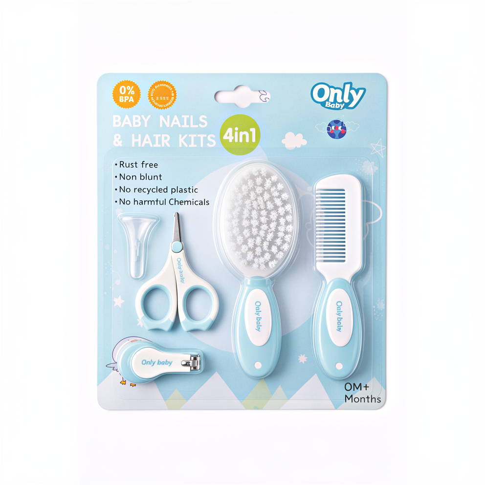 Baby Boy 4 Pieces Grooming Kit Blue at Zubaidas