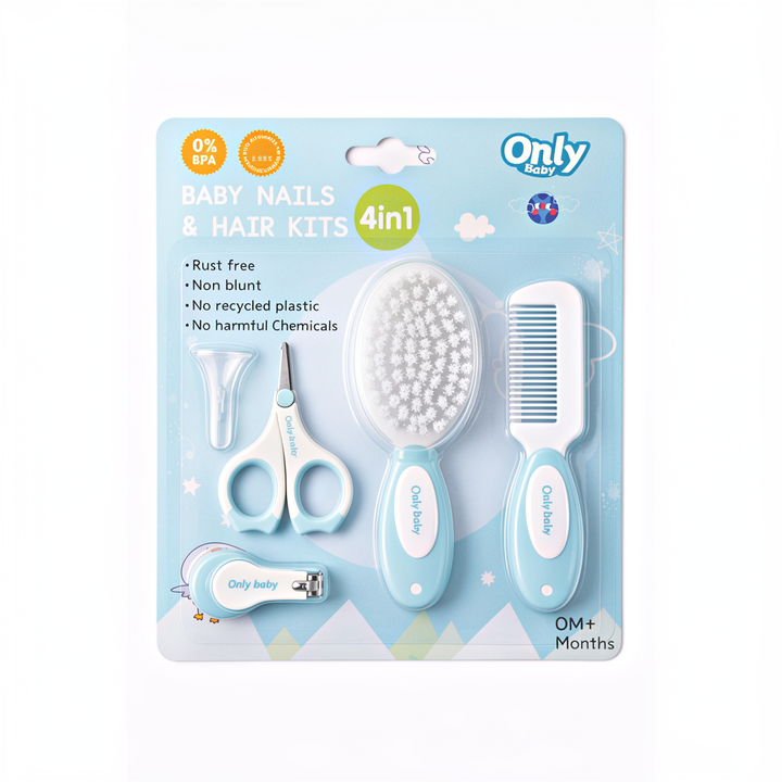 Baby Boy 4 Pieces Grooming Kit Blue at Zubaidas