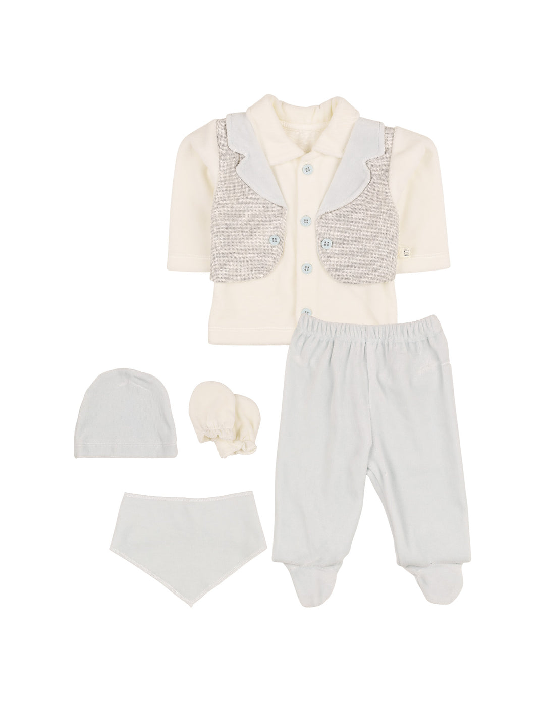 Baby Boy 5 Pcs Gift Set Light Blue at Zubaidas